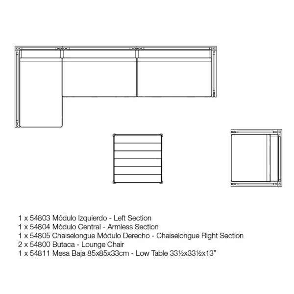 Hamptons modularna zofa