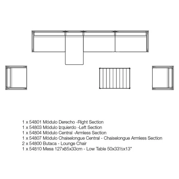 Hamptons modularna zofa