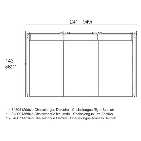 Hamptons modularna zofa