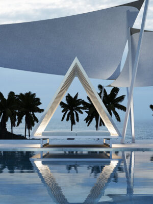 VINEYARD daybed. Woven Rope Roof