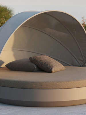 VELA daybed Øwith nastavljiv naslon and folding canopy