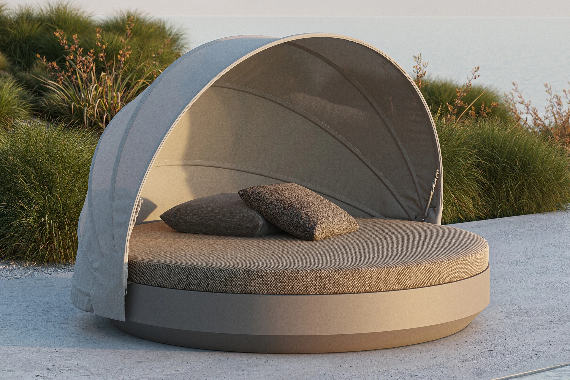 VELA daybed Øwith nastavljiv naslon and folding canopy