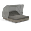 VELA kvadratni daybed WITH 2 RECLINING BACKRESTS and folding canopy
