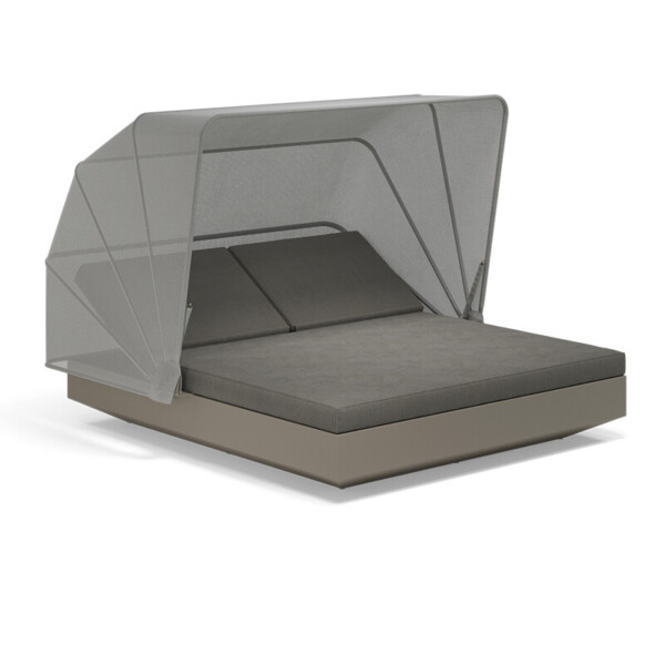 VELA kvadratni daybed WITH 2 RECLINING BACKRESTS and folding canopy
