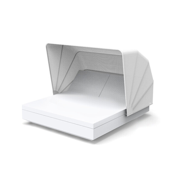 VELA kvadratni daybed WITH 2 RECLINING BACKRESTS and folding canopy