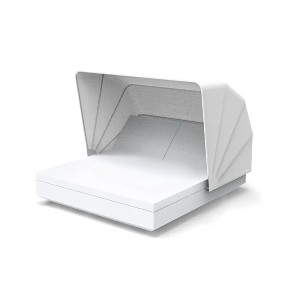 VELA kvadratni daybed WITH 2 RECLINING BACKRESTS and folding canopy