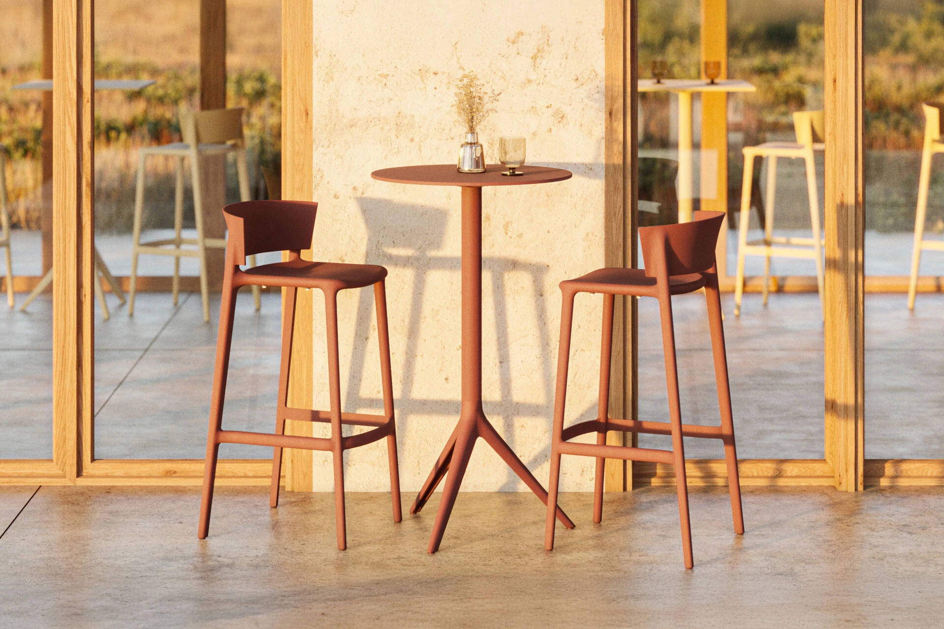 Africa Bar tabure 48x45x94'5 Africa Bar tabure 48x45x94'5