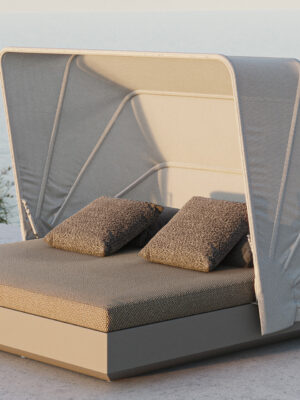 VELA BASIC daybed 200x180x40 with folding canopy