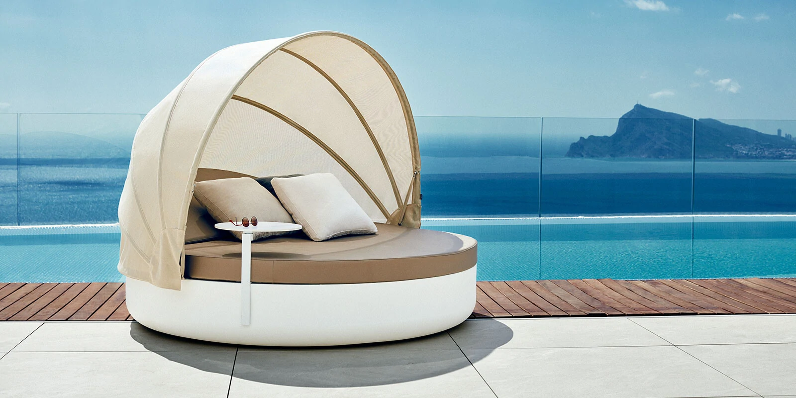 ULM daybed nastavljiv naslon with folding canopy