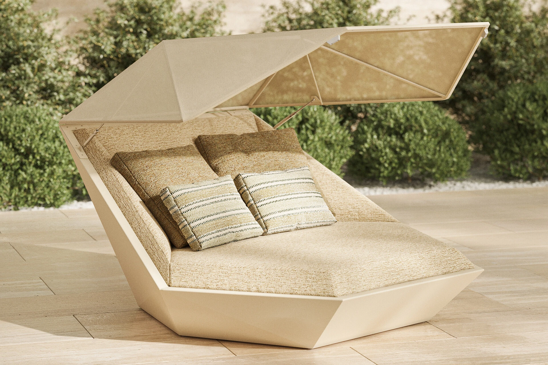 FAZ daybed WITH hinged canopy/360º swivels FAZ daybed WITH hinged canopy/360º swivels