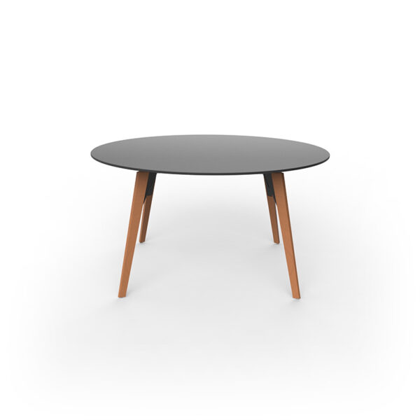 Faz Wood visok Table Ø140x74 – Vondom – pogled 2 Faz Wood visok Table Ø140x74 Vondom – pogled 2