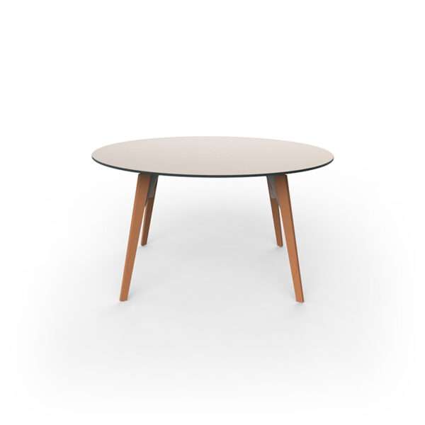 Faz Wood visok Table Ø140x74 – Vondom – pogled 3 Faz Wood visok Table Ø140x74 Vondom – pogled 3