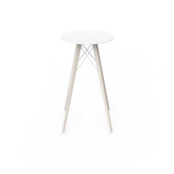 Faz Wood visok Table Ø60x105 – Vondom – pogled 1 Faz Wood visok Table Ø60x105 Vondom – pogled 1
