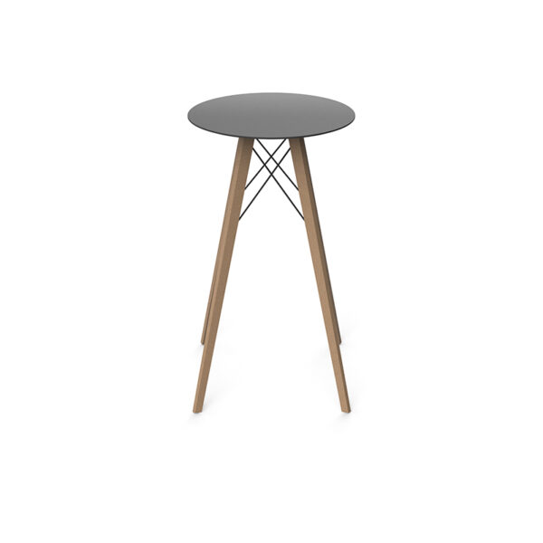 Faz Wood visok Table Ø60x105 – Vondom – pogled 2 Faz Wood visok Table Ø60x105 Vondom – pogled 2