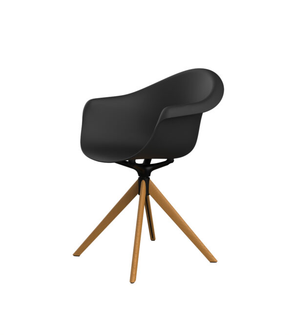 Incasso Swivel naslanjač With Wooden Legs – Vondom – pogled 2 Incasso Swivel naslanjač With Wooden Legs Vondom – pogled 2